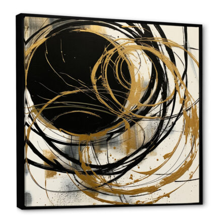 Black And Gold The Art Of Chaos V – Abstract Painting Wall Art - Chic Decora