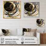 Black And Gold The Art Of Chaos V - Abstract Painting Wall Art - Image 3