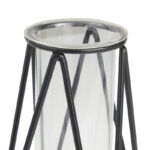 Black Latony 2 Piece Metal Geometric Tube Decorative Table Vase Set - Image 6