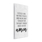 Bless Us O Lord Before Meal Prayer Subtle Typography - Floater Frame Graphic Art Print - Image 2