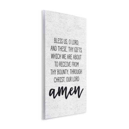 Bless Us O Lord Before Meal Prayer Subtle Typography – Floater Frame Graphic Art Print - Chic Decora