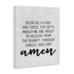 Bless Us O Lord Before Meal Prayer Subtle Typography - Floater Frame Graphic Art Print - Image 2