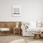 Bless Us O Lord Before Meal Prayer Subtle Typography - Floater Frame Graphic Art Print - Image 3