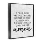 Bless Us O Lord Before Meal Prayer Subtle Typography - Single Frame Graphic Art Print - Image 2