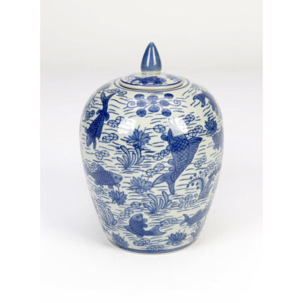 Bliss 9” Porcelain Ginger Jar - Chic Decora