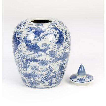 Bliss 9” Porcelain Ginger Jar - Chic Decora