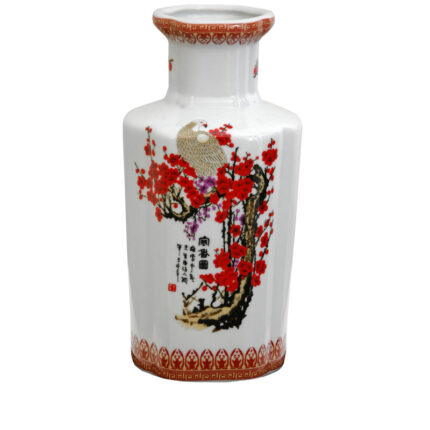 Blue/White 12″ Porcelain Table Vase - Chic Decora