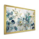 Blue Botanical Rhythms II - Abstract Botanicals Canvas Wall Art - Image 2