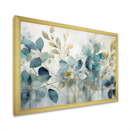 Blue Botanical Rhythms II – Abstract Botanicals Canvas Wall Art - Chic Decora
