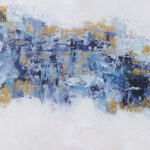 Blue Drift Abstract 5-piece Framed Canvas Gallery Wall Art Set - Image 5