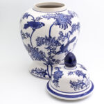 Blue Garden Bird and Blossom Ginger Jar - Image 2