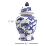 Blue Garden Bird and Blossom Ginger Jar - Image 3