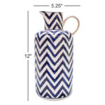 Blue Garden Chevron Pitcher - Image 2