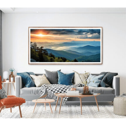 Blue Ridge Mountains Extra Large Panoramic Travel Posterr or Canvaser - Chic Decora