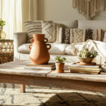 Boho Pottery Terracotta Vase with Sculptural Handles and Artisan-Inspired Craftsmanship for Decorative Accent Display in Global Eclectic Modern Rustic Farmhouse Mediterranean Interiors Decor - Image 4