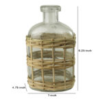 Bottle, Glass & Rattan - Medium - Image 4