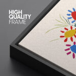 Bouquet of Peace (Flower Bouquet With Hands) Pablo Picasso Floral- Framed Canvas Print Wall Art Work - Image 7