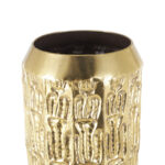Braseby Metal Tall Decorative Gold Vase with Grooved Patterns Set - Image 3