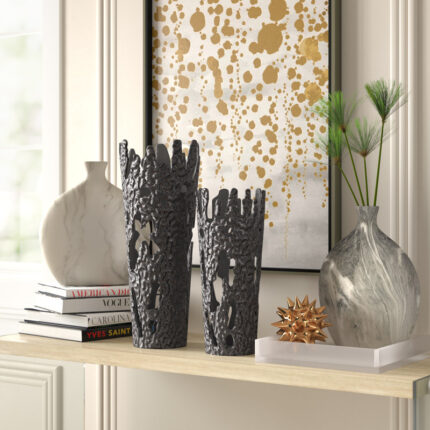 Braun Aluminum Table Vase - Chic Decora
