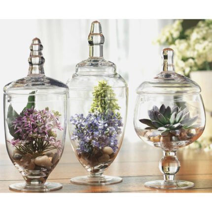 Brentten Glass Apothecary Jar - Chic Decora