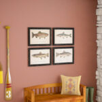 Brier " Trout Prints Under " 4 - Pieces