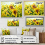 Bright Yellow Sunny Sunflowers - Graphic Art Print - Image 3