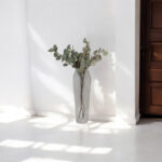 Brodan Handcrafted Glass Vase with Bubble Textured Design - Modern Decorative Accent