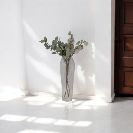 Brodan Handcrafted Glass Vase with Bubble Textured Design – Modern Decorative Accent - Chic Decora