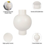 Bronsyn Neutral Round Modern Ceramic Bubble Vase - Image 4