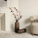 Brown Ombre Terracotta Narrow Inch Tall Vase - Image 7