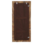 Brown Teak Wood Handmade Radial Starburst Wall Decor 39" x 1" x 18" - Image 6