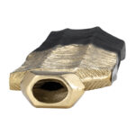 Burdetta Modern Decorative Metal and Aluminum Vase with Sculptural Geometric Neck and Textured Glam Design - Image 5