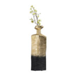Burdetta Modern Decorative Metal and Aluminum Vase with Sculptural Geometric Neck and Textured Glam Design - Image 6