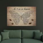 Butterflies - I Sit In Heaven And Watch You Everyday Gallery Wrapped Canvas - For Memorial Decor, Brown And Beige Home Decor - Image 2