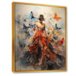 Butterfly And Woman Dance I - Butterfly Wall Art - Image 3