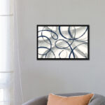 Calligraphia With Navy by Sue Schlabach - Gallery-Wrapped Canvas Giclée Print
