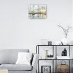 Calm Reflections by Studio Arts Meadow Birch Trees Canvas Art Print - Image 6