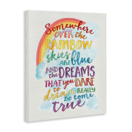 Cambra Somewhere Over the Rainbow with Rainbow Canvas Art - Chic Decora