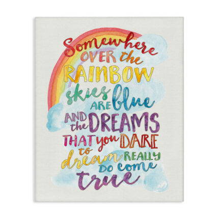 Cambra Somewhere Over the Rainbow with Rainbow Canvas Art - Chic Decora