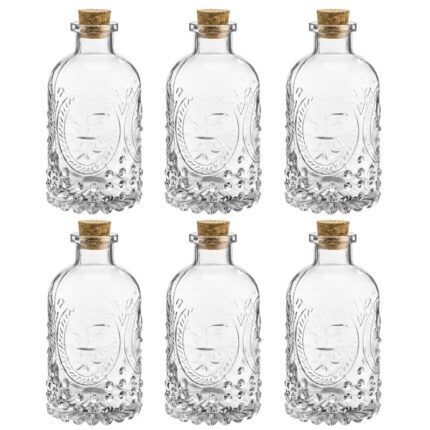 Camoya Glass Decorative Bottle (Set of 6) - Chic Decora