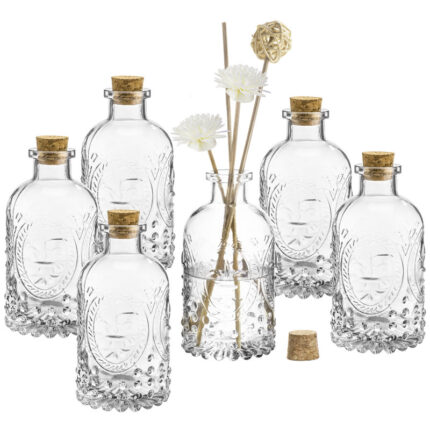 Camoya Glass Decorative Bottle (Set of 6) - Chic Decora