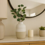 Carlile Stoneware Ceramic Vase with Carved Texture and Contemporary Casual Home Design - Image 2