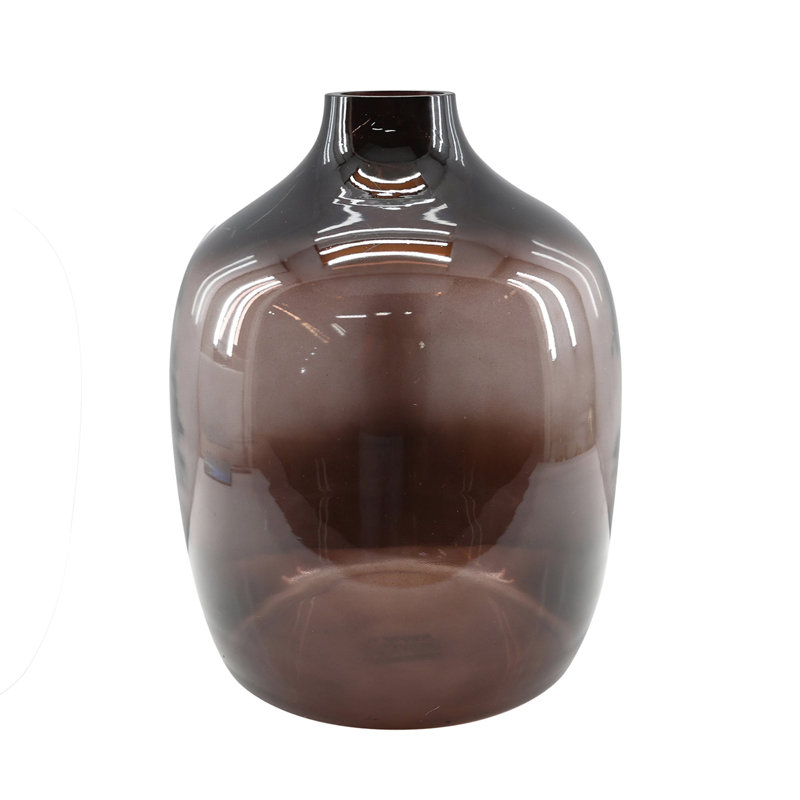 Caspian Cinched Neck 11.75″ Handblown Glass Vase - Chic Decora