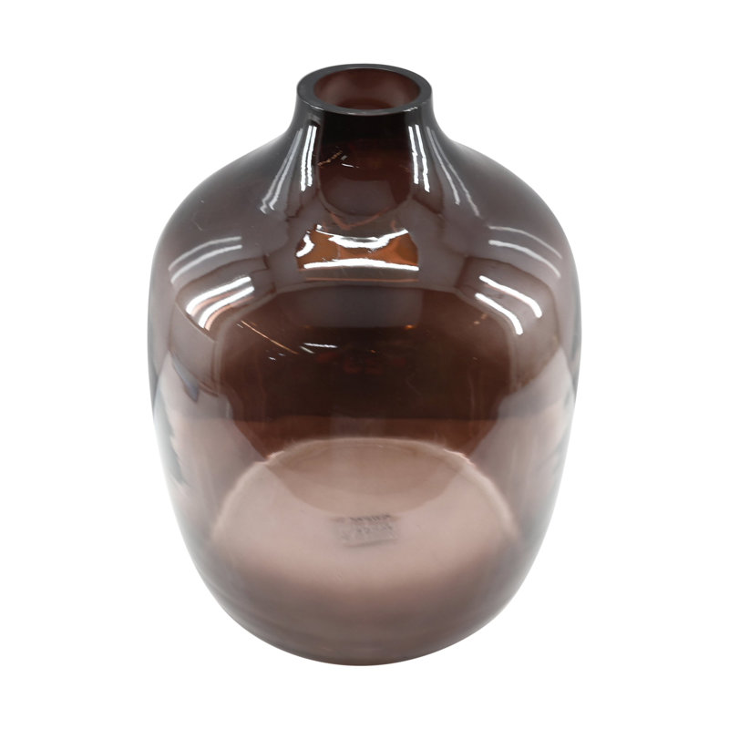 Caspian Cinched Neck 11.75″ Handblown Glass Vase - Chic Decora