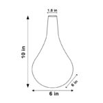 Caspian Long Neck 10" Handblown Glass Vase - Image 5