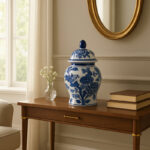 Ceramic Chinoiserie Ginger Jar with Lid - Image 5