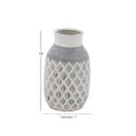 Ceramic Decorative Vase with Diamond Pattern - Image 5