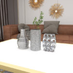 Ceramic Decorative Vase with Varying Patterns Set - Image 2