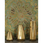 Ceramic Faceted Geometric Decorative Vase Set