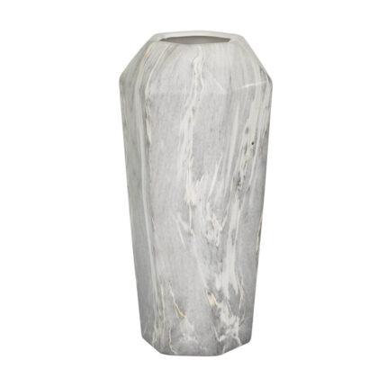 Ceramic Faux Marble Decorative Vase - Chic Decora